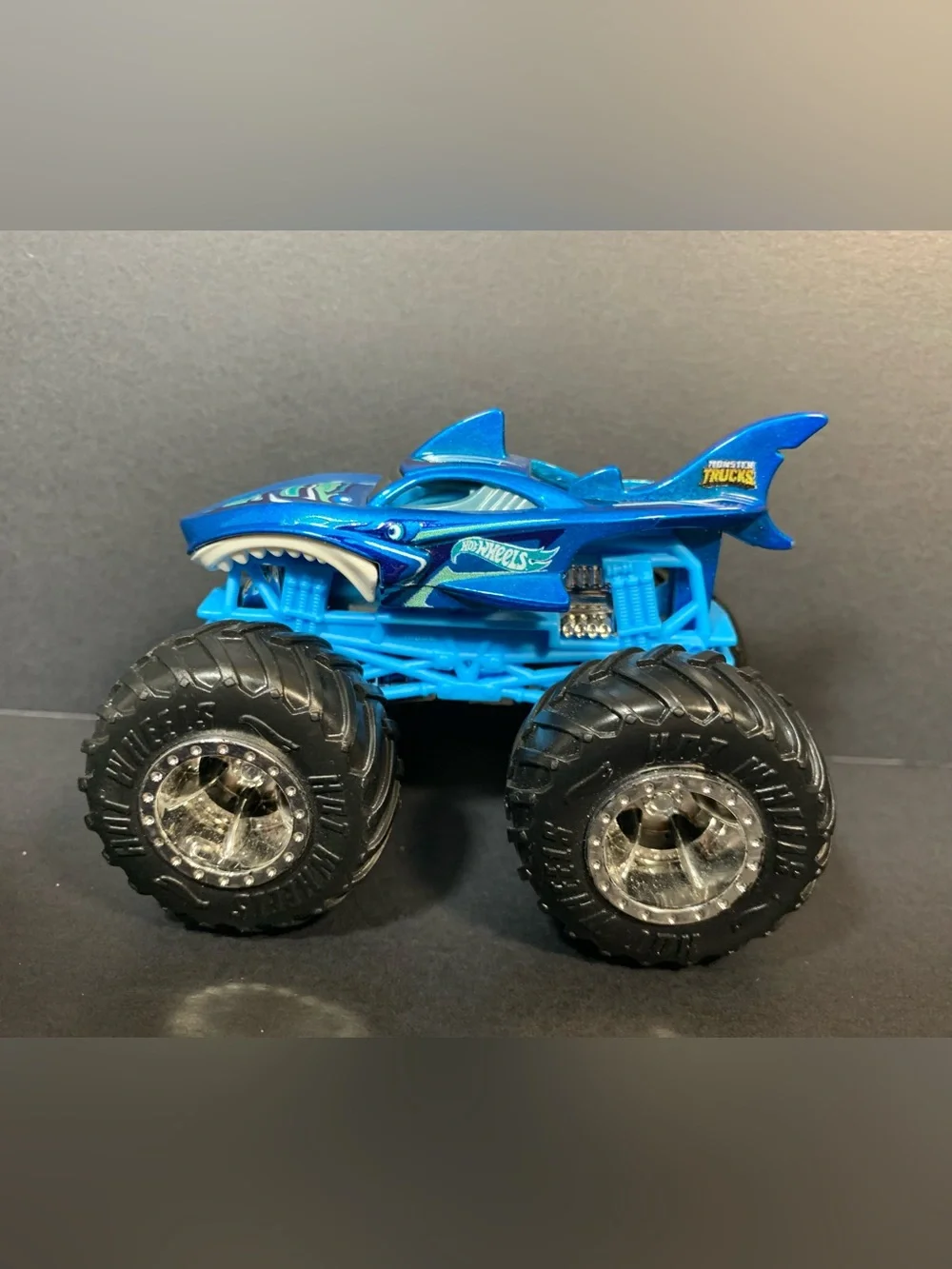 Lot of 4 Monster JAM Trucks – Hot Wheels, Horse Power, Tiger Shark
